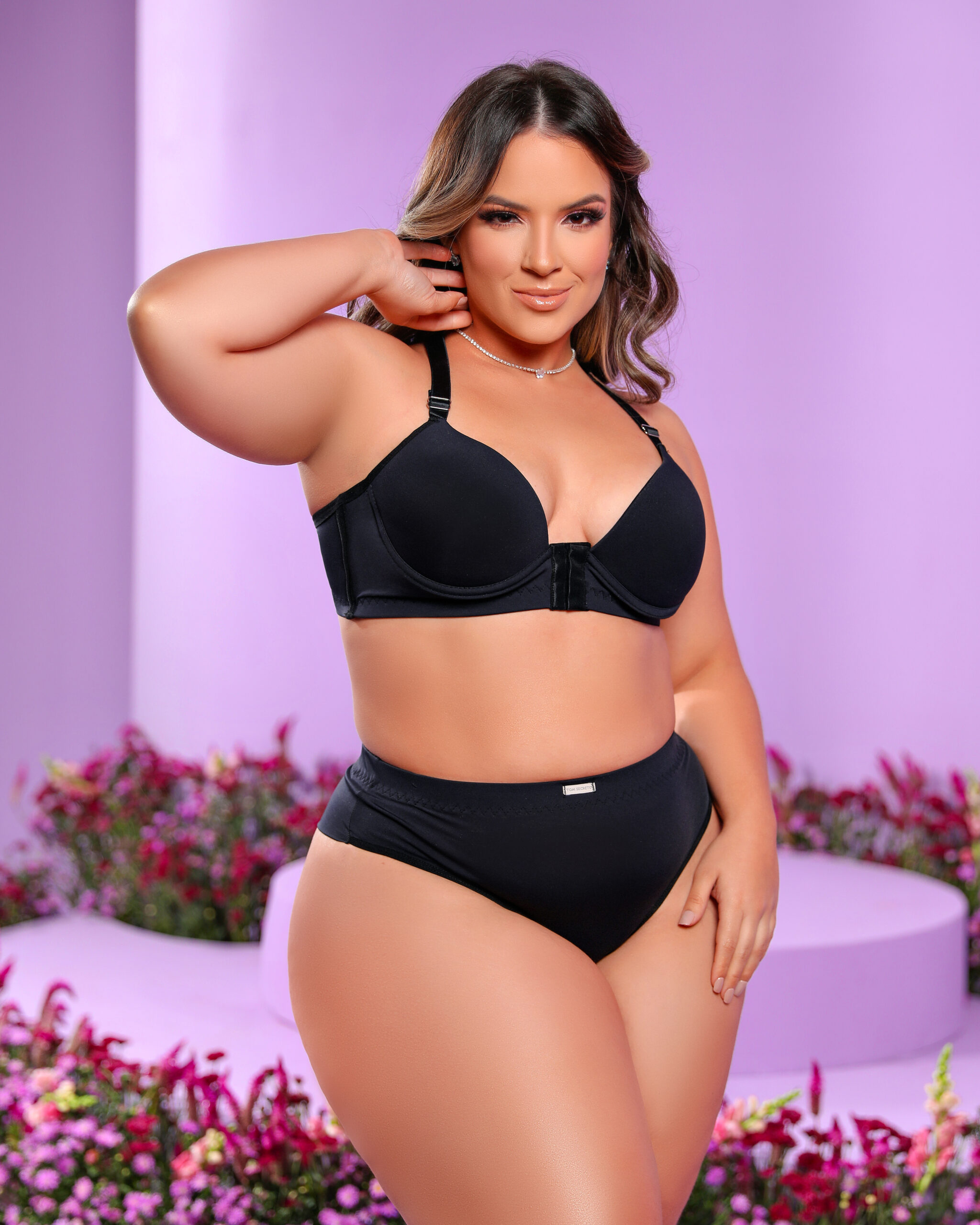 Conjunto Lingerie Confort Plus Size Dygirl Cat Logo Online