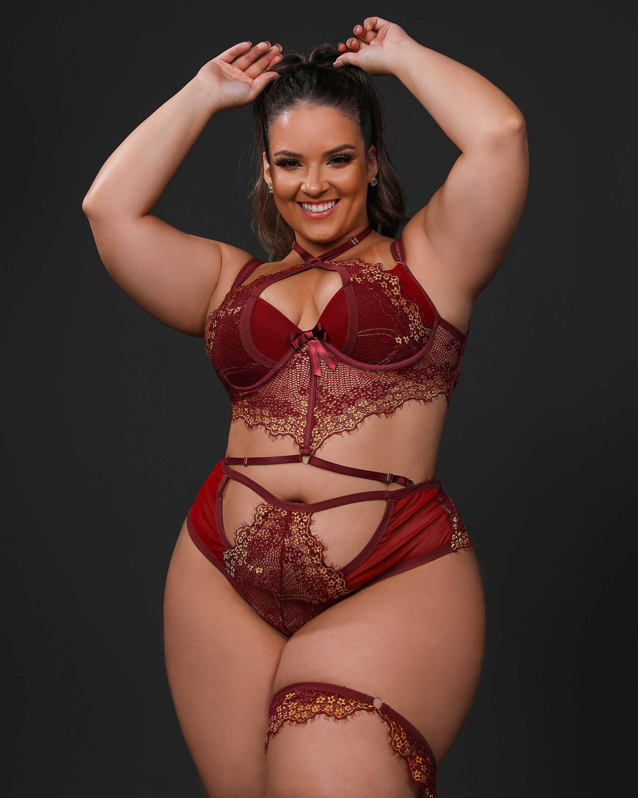 Conjunto Lingerie Plus Size Premium Dygirl Cat Logo Online